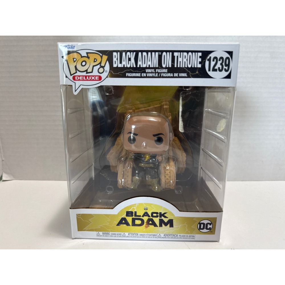Funko Pop Deluxe Black Adam on Throne 1239 DC Vinyl Figure Movie Collectible